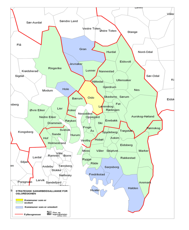 Kommunene i Osloregionen er i konkurranse med hverandre.
