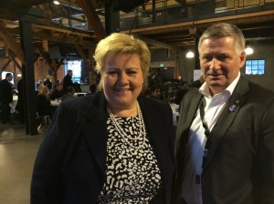 Statsministeren var på dialogmøte i Drammen